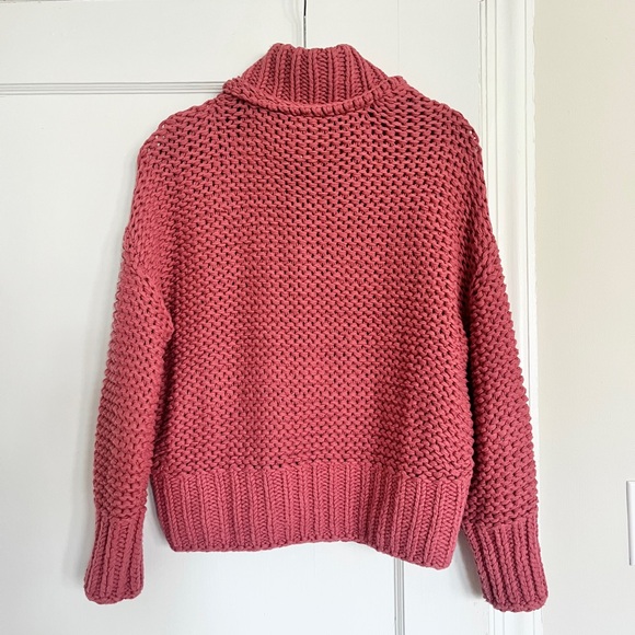 Free People My Only Sunshine Chunky Knit Sweater XS Pink - Picture 3 of 8